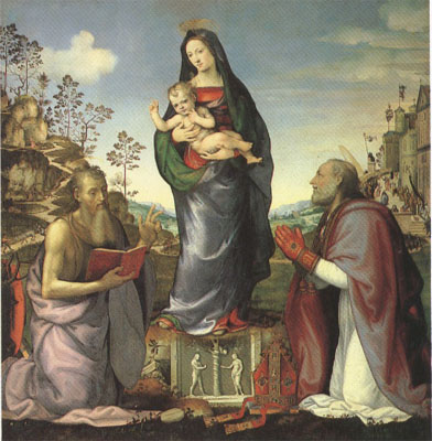 The Virgin and Child Adored by Saints Jerome and Zenobius (mk05)